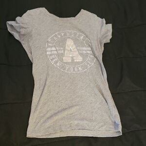 Aeropostale Heather Gray Logo Tee